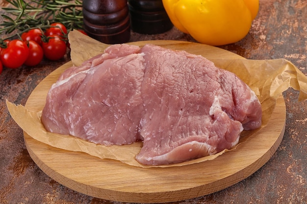 Raw pork meat