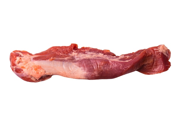 Raw pork tenderloin isolated on a white background