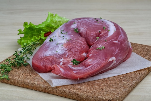 Raw pork tenderloin