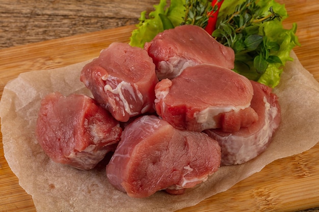 Raw pork tenderloin