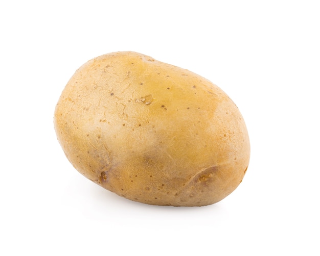 Raw potatoes isolated on white background