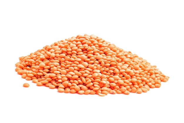 Raw red lentil beans