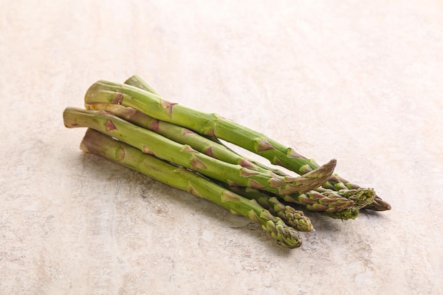 Raw ripe green fresh asparagus