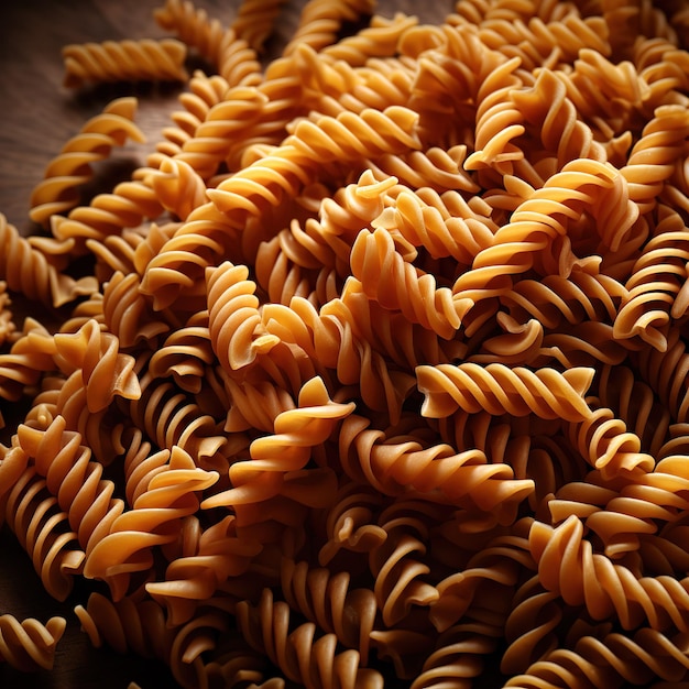 raw rotini pasta food photography Background of pasta