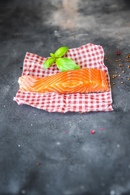 raw salmon fish seafood fresh meal food snack on the table copy space food background