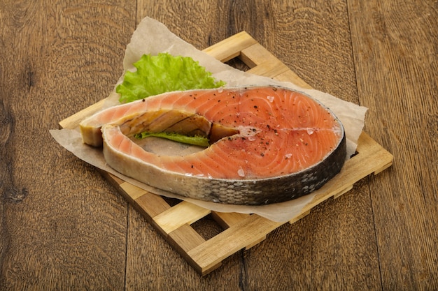 Raw salmon