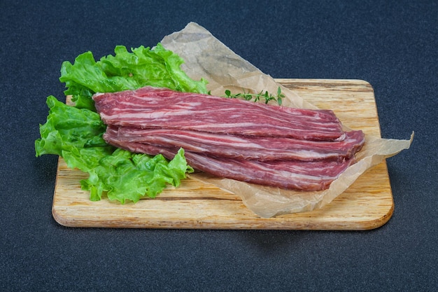 Raw Thick pork steak for cooking