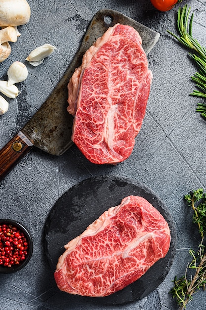 Raw top blade beef  steak