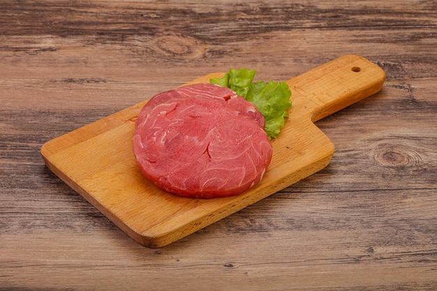 Raw tuna steak for grill