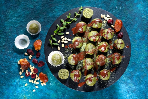 Raw vegan sweet candy glutenfree balls