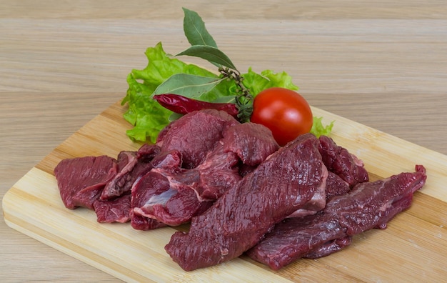 Raw venison