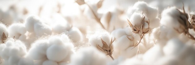 Raw White Cotton Background