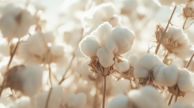 Raw White Cotton Background