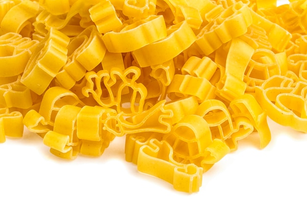 Raw yellow Italian pasta