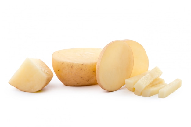 raw yellow potato isolated