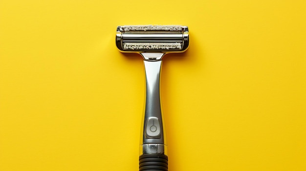 a razor is shown with a razor on the front of it