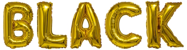 Real balloons in the shape of letters u v w x y z metallic gold