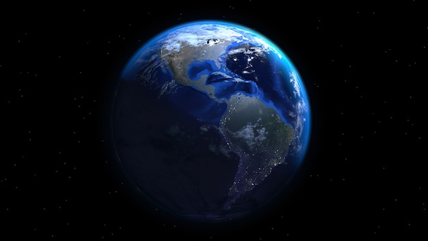 Real Earth 3d Render 