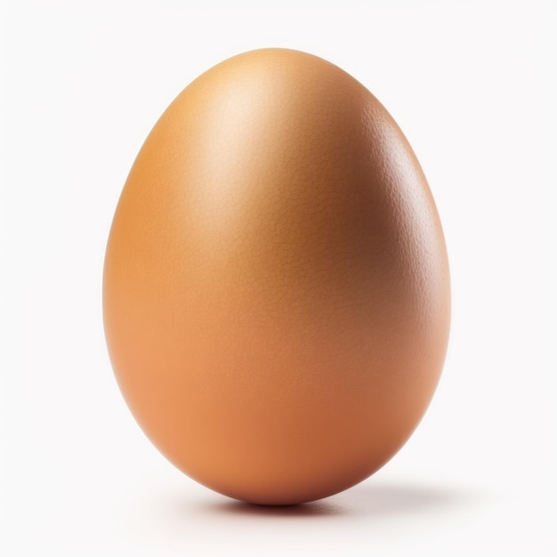 Real egg Standing egg with white background Generative AI