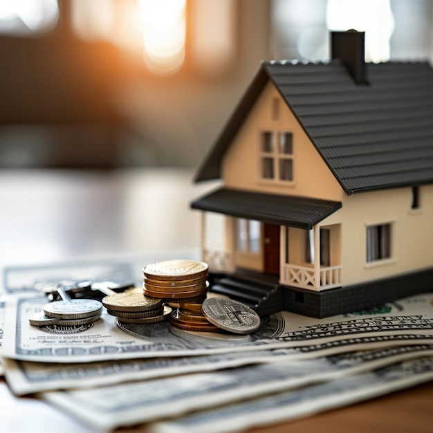 Photo real estate agent handing over house keys in a hand