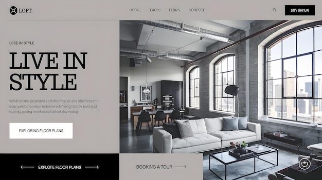 Photo real estate and clothing business landing page design