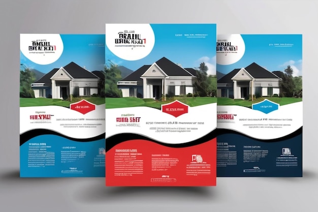 Photo real estate flyer corporate real estate template unique flyer design vector flyer