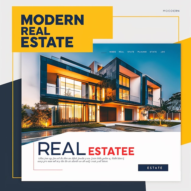 Real estate flyer template design