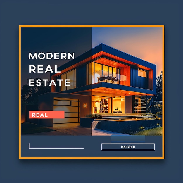 Real estate flyer template design