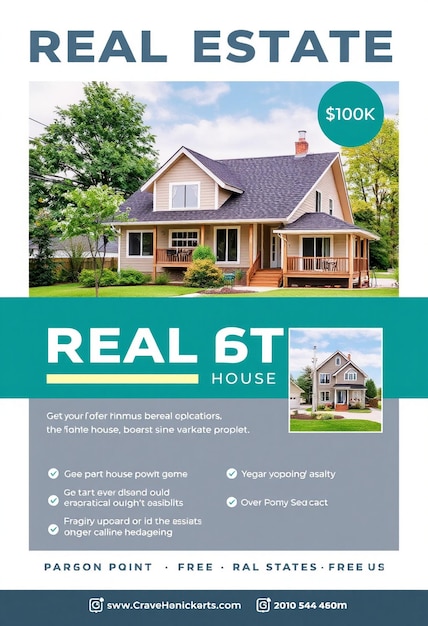 Real estate house property flyer and social media poster template