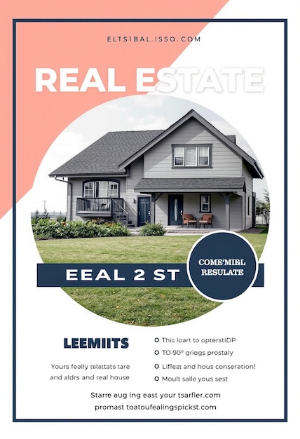 Photo real estate house property flyer and social media poster template