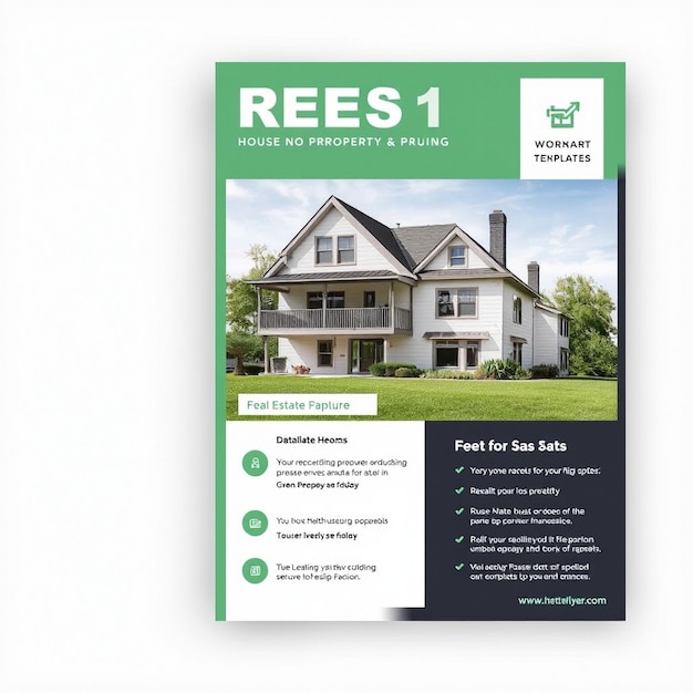 Photo real estate house property flyer and social media poster template