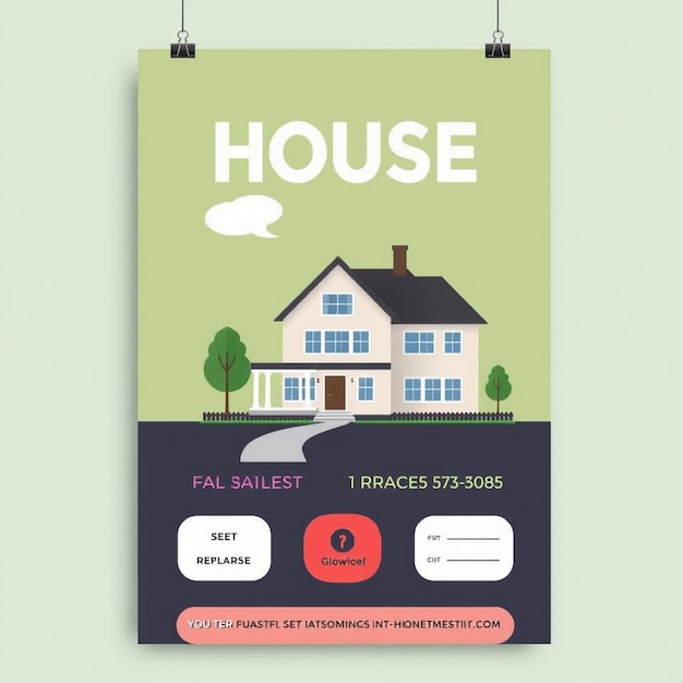 Photo real estate house property flyer and social media poster template