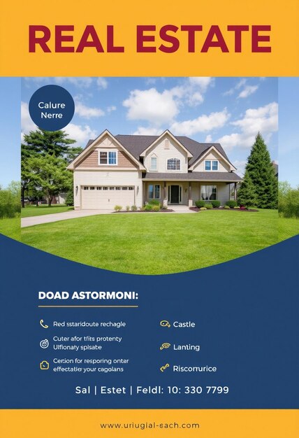 Real estate house property flyer and social media poster template