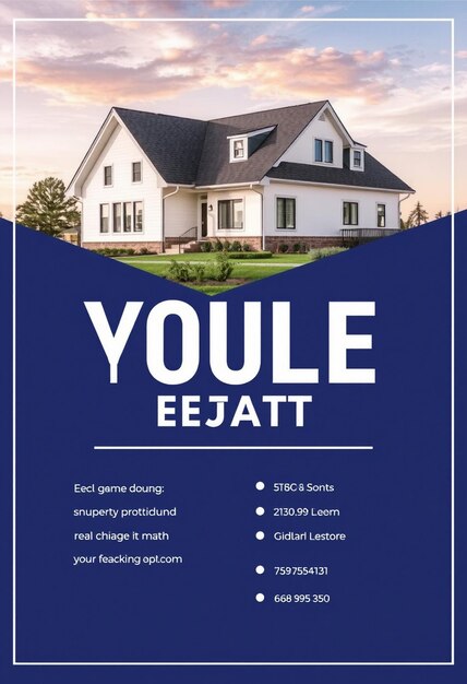 Photo real estate house property flyer and social media poster template