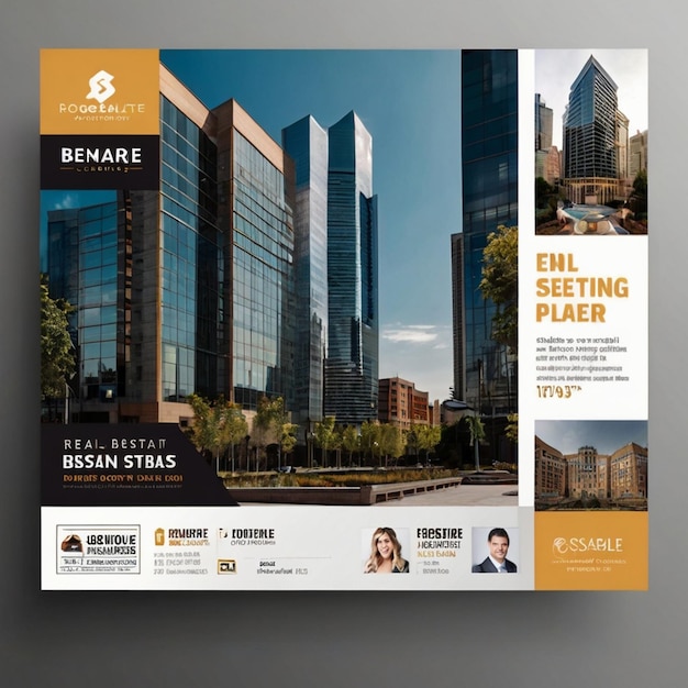 Photo real estate house social media instagram post or web banner template