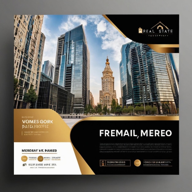 Real estate house social media Instagram post or web banner template