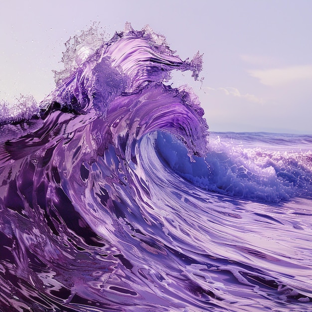 Real ocean purple waves