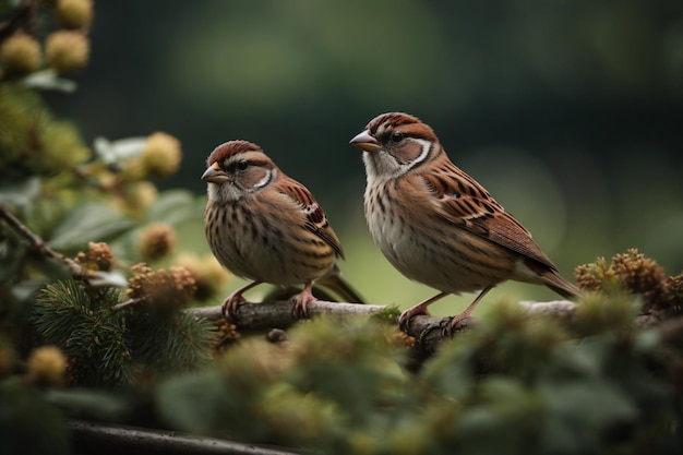 Real photo of sparrows