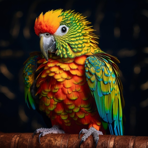 Real photos of parrots are very detailed