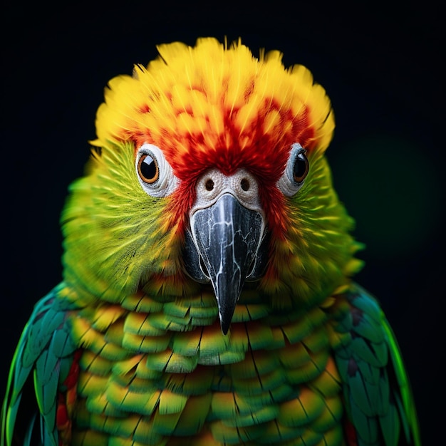 Real photos of parrots are very detailed