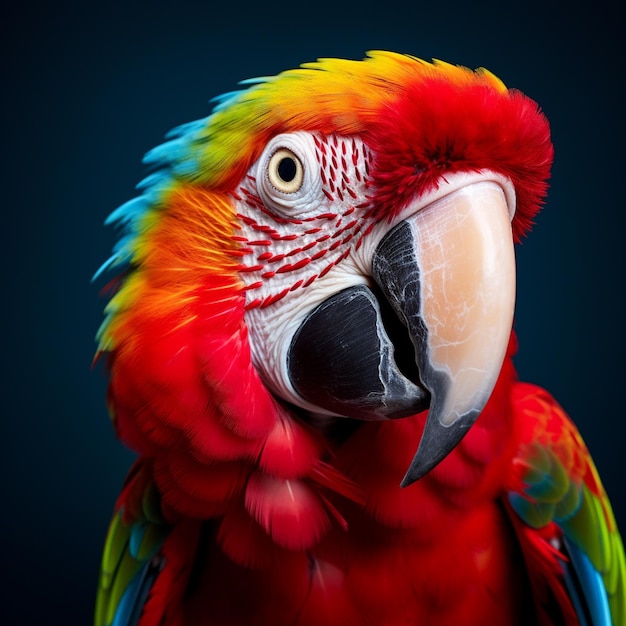 Real photos of parrots are very detailed