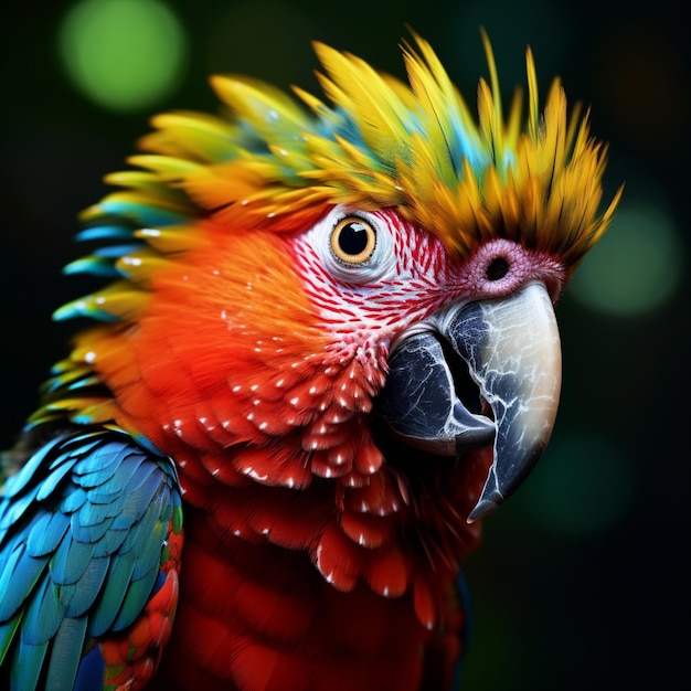 Real photos of parrots are very detailed