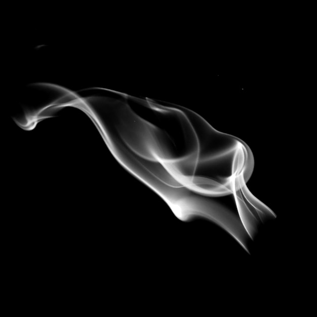 Photo real smoking isolated effect black backdrop with smoke overlay