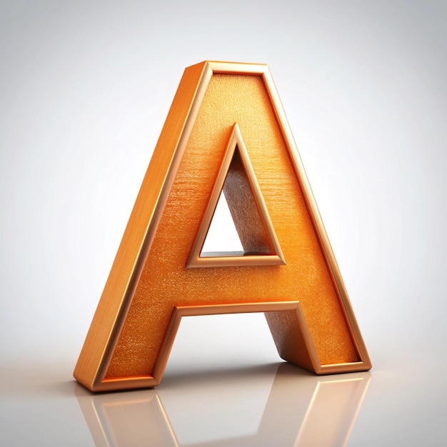 Realistic 3d letters icon