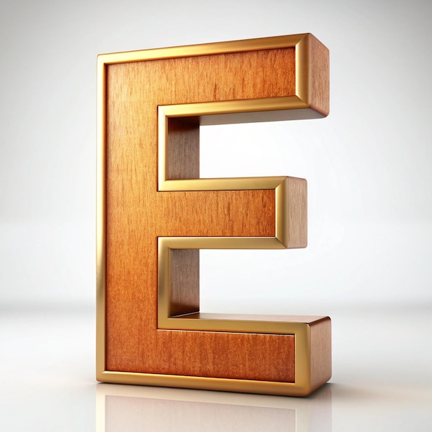 Realistic 3d letters icon