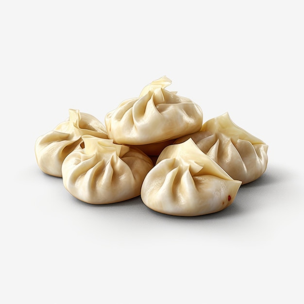 Realistic 3d Model Of Dumplings In Irving Penn Style