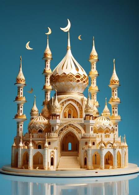 Realistic 3D mosque ornament