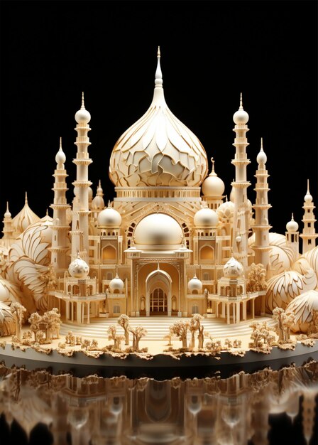 Realistic 3D mosque ornament