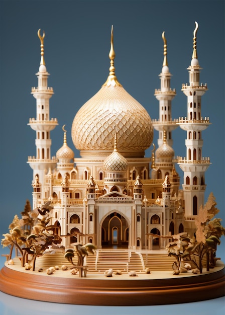 Realistic 3D mosque ornament