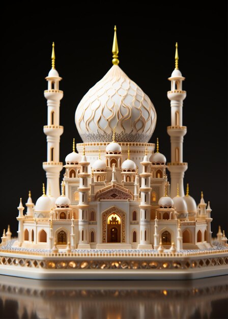 Realistic 3D mosque ornament